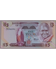 Замбия 5 квача 1980-1988 UNC. арт. 4050